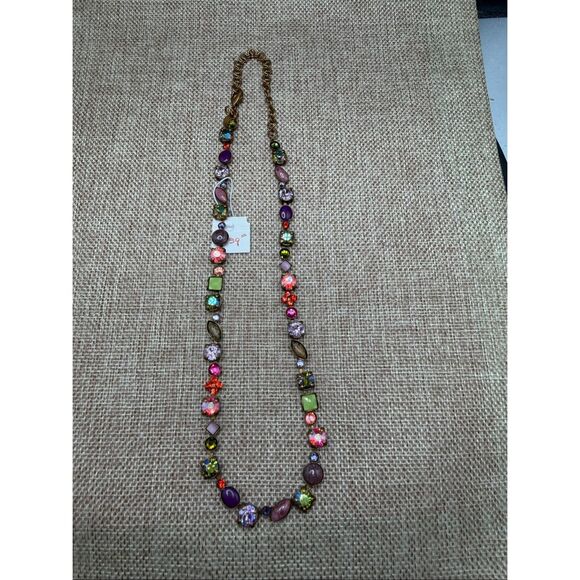 Sorrelli "Coneflower" Multi-Color Crystal Necklace - Handcrafted Statement Jewel - Picture 5 of 10